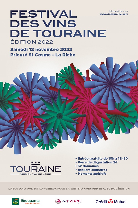 Quatrième édition du Festival des Vins de Touraine : samedi 12 novembre au Prieuré St Cosme (La Riche)